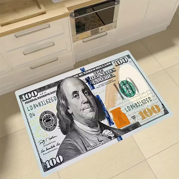 Alfombradolar-1 Alfombra antideslizante con estampado de Dólar