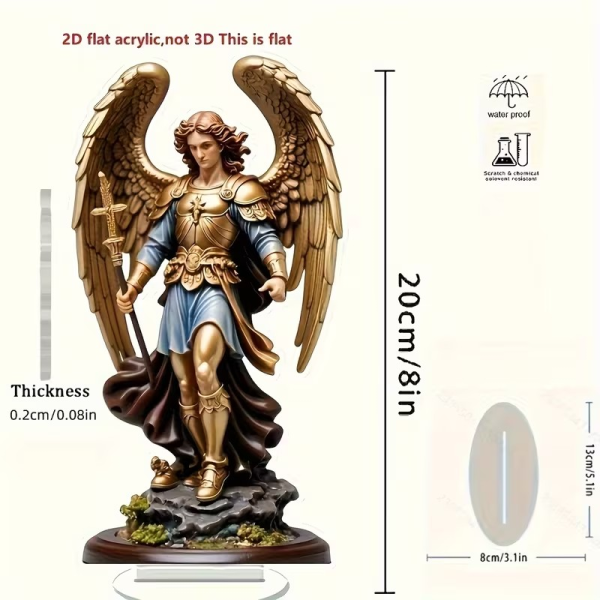 ArcángelMiguel-3 Estatua de Arcángel Miguel en Acrílico