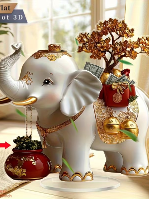 Elefantedorado-1 Estatuilla de Elefante Dorado