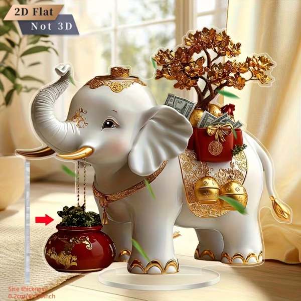 Elefantedorado-1 Estatuilla de Elefante Dorado