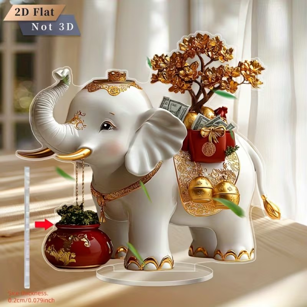 Elefantedorado-2 Estatuilla de Elefante Dorado