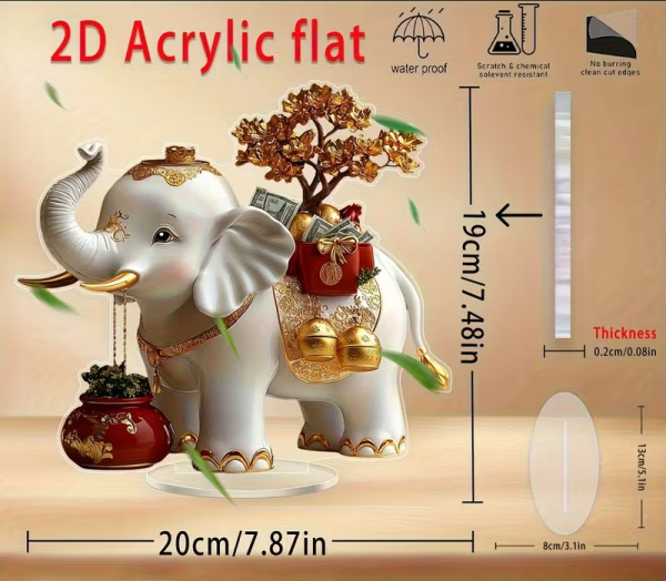 Elefantedorado-3 Estatuilla de Elefante Dorado