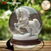 Esferacaballo-1 Decoración Acrílica 2D de Caballo con Globo de Nieve