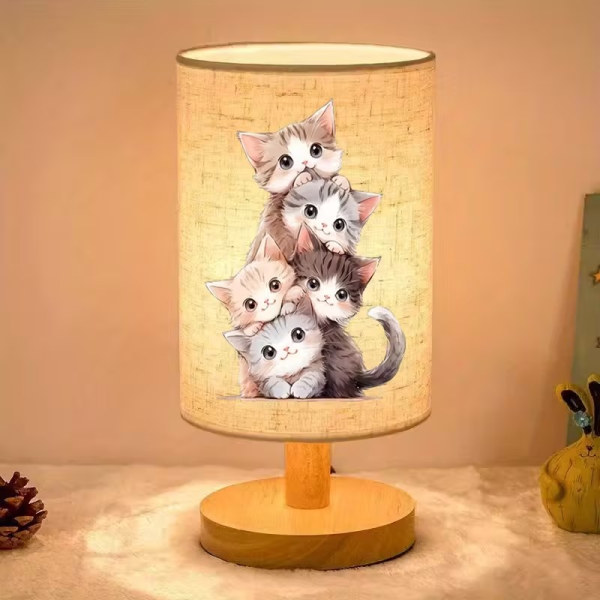 Lamparagato-2 Lámpara de ambiente estampado de gatitos