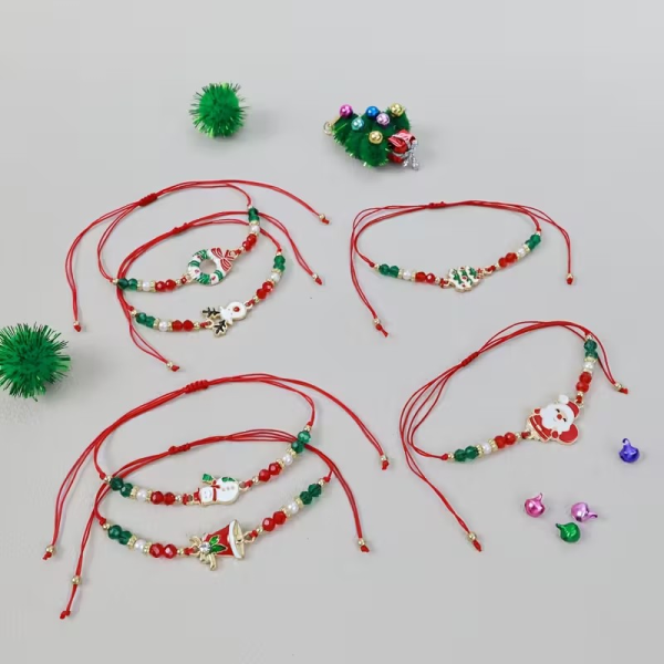 Puseranavidad-4 Pulseras Clásicas para Celebraciones Navideñas