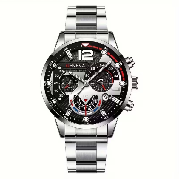 Relojacero-2 Reloj de Cuarzo con Correa + Accesorios