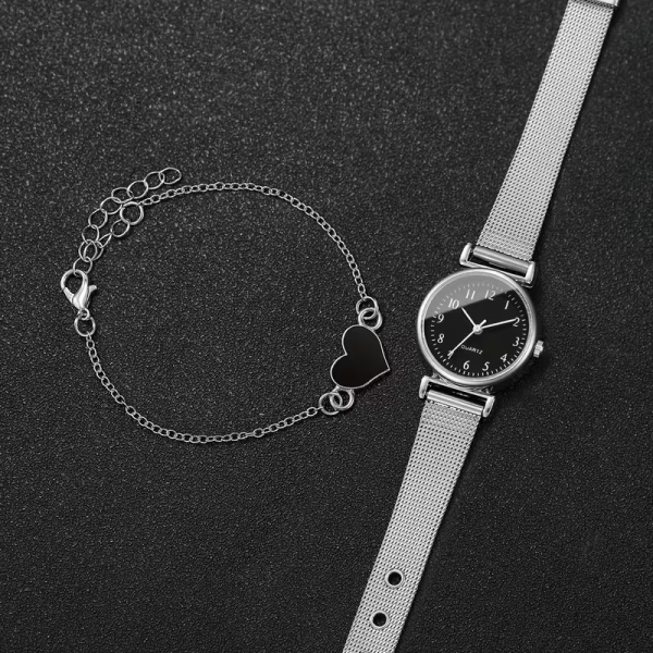 Relojconesfera-3 Reloj para Mujer con Pulsera en Forma de Corazón